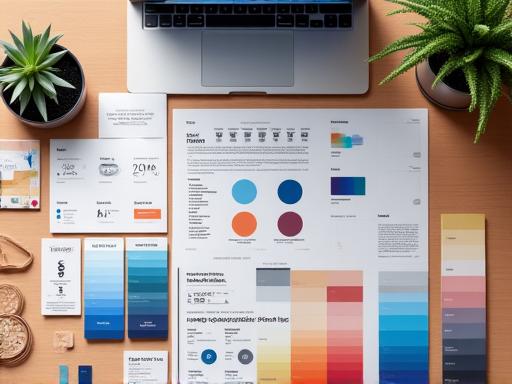 A moodboard showcasing branding elements like colors, typography, and logo sketches.